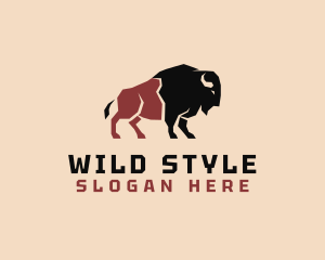 Wild Bison Bullfighter logo design