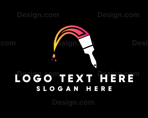 Gradient Paint Brush Logo