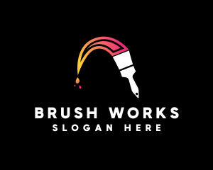 Gradient Paint Brush logo