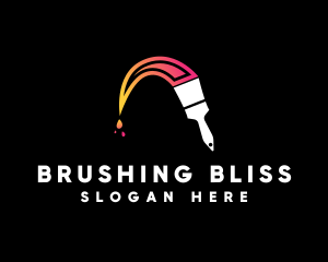 Gradient Paint Brush logo design