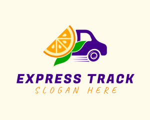 Orange Express Truck logo design