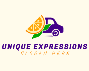 Orange Express Truck logo design