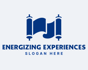 Jewish Torah Scroll logo