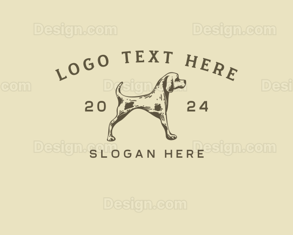 Pet Hound Dog Logo