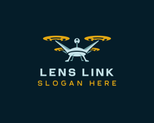 Drone Lens Propeller logo design