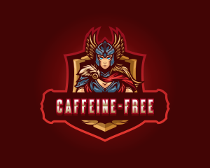 Gaming Female Valkyrie Superhero logo design