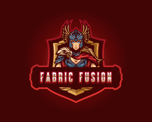 Gaming Female Valkyrie Superhero logo design