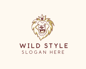 Wild Lion Crown logo design