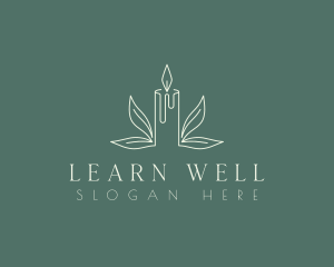 Candle Leaves Wellness logo design