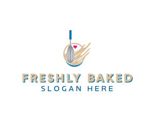 Whisk Batter Bake logo design