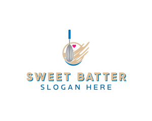 Whisk Batter Bake logo design