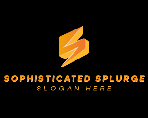 Electrical Bolt Letter S logo design