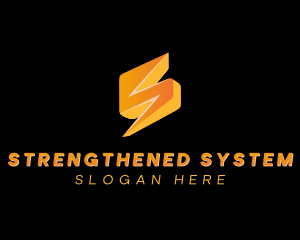 Electrical Bolt Letter S logo design