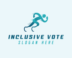 Disabled Paralympic Running logo design