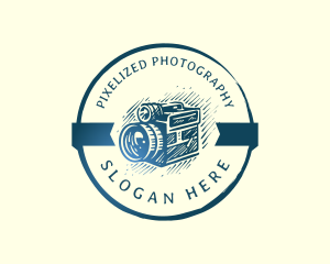  Vintage Camera Photography logo design