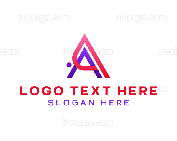 Digital Tech Agency Letter A Logo