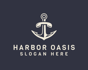 Nautical Anchor Telephone logo design