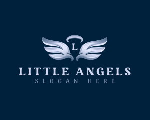 Halo Angel Wings logo design