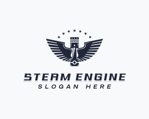 Engine Mechanic Automotive logo design