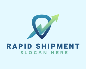 Arrow Shipment Delivery logo design