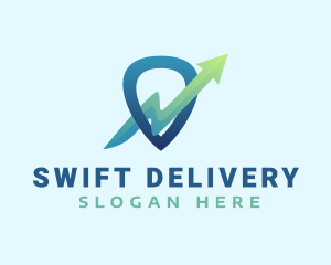 Arrow Shipment Delivery logo design