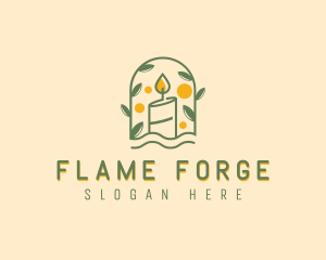 Candle Flame Light logo design