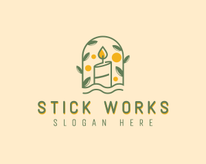 Candle Flame Light logo design