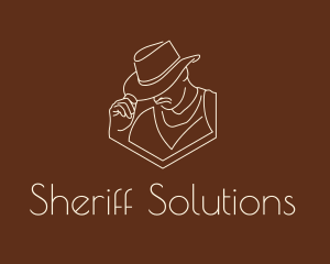 Sheriff Hat Line Art logo