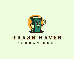 Garbage Trash Bin logo design