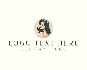 Sexy Woman Hairstylist logo