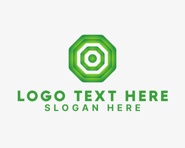 Geometric Tech Octagon logo