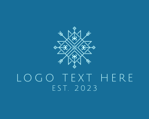 Modern Geometric Snowflake logo