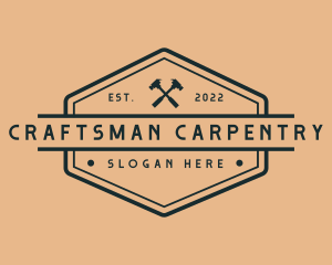 Hammer Carpenter Tools  logo design