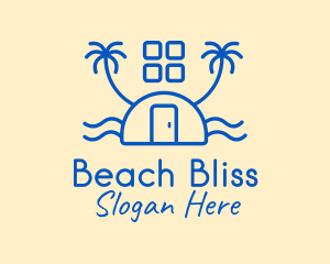 Blue Beach House  logo design