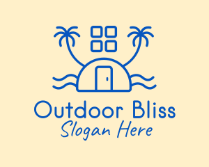 Blue Beach House  logo design