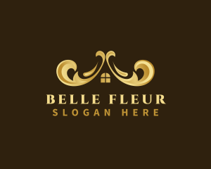 Decorative Luxury Roof House logo design