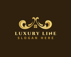 Decorative Luxury Roof House logo design