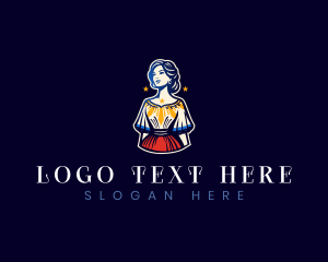 Filipina Filipiniana Woman logo