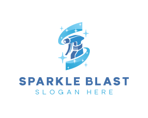 Spray Sanitation Sparkle logo design