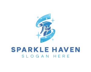 Spray Sanitation Sparkle logo design