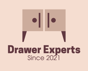 Wooden Cabinet Furniture logo design