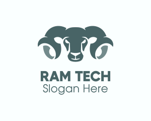 Ram Head Silhouette logo