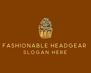 Sprinkle Cupcake Dessert logo design