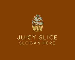 Sprinkle Cupcake Dessert logo design