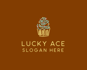 Sprinkle Cupcake Dessert logo design