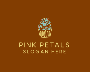 Sprinkle Cupcake Dessert logo design