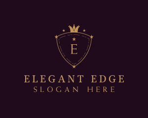 Elegant Crown Shield logo design