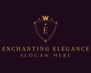 Elegant Crown Shield logo design