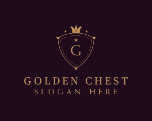 Elegant Crown Shield logo design