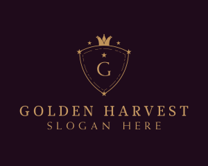 Elegant Crown Shield logo design